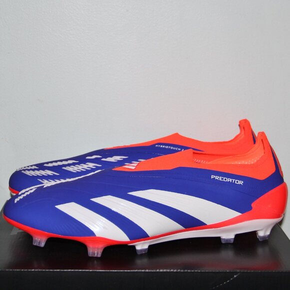 Adidas Predator Elite Laceless LL FG Soccer Cleats Mens 12.5 Blue White